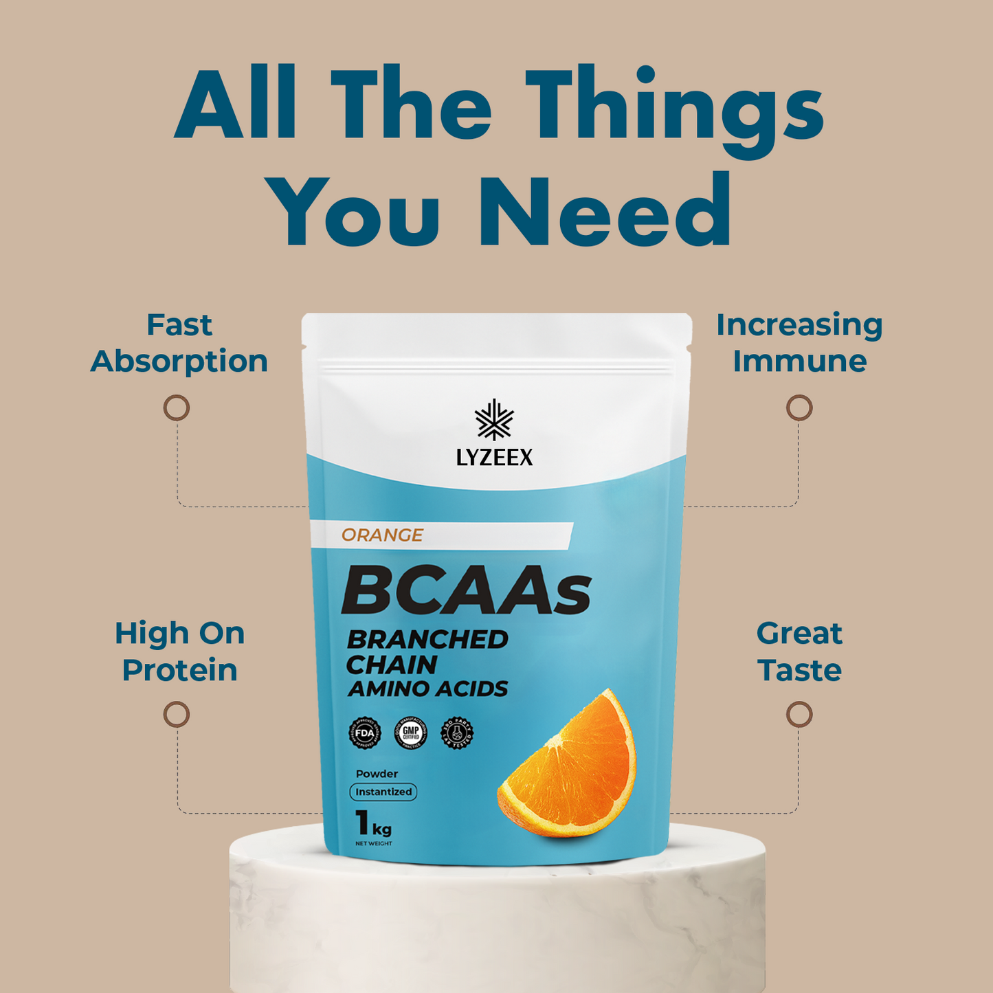 BCAAs (Branched Chain Amino Acids) (Instantized)