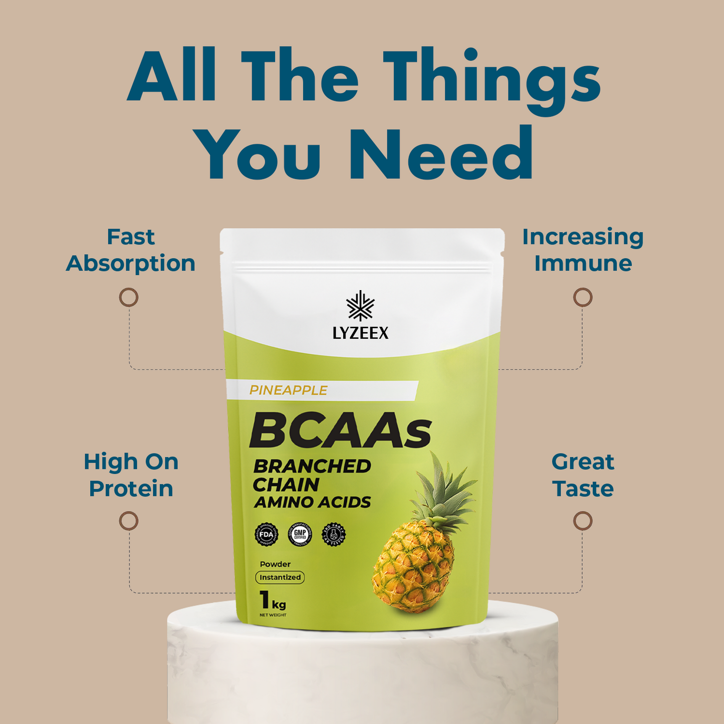 BCAAs (Branched Chain Amino Acids) (Instantized)
